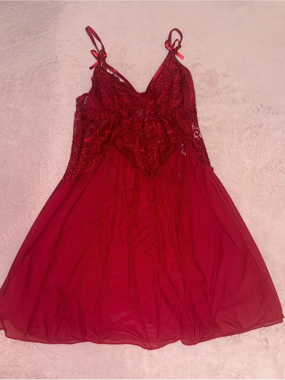 ❤️ Burgundy Lace Babydoll Lingerie ❤️